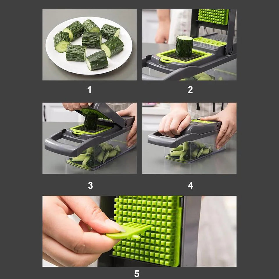 Cortador y Rallador Multifuncional 14 en 1