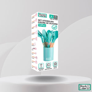 Juego de utensilios de cocina de silicona de 12 piezas